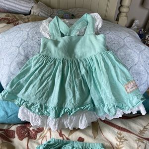 Smallwoods Aqua Linen dress